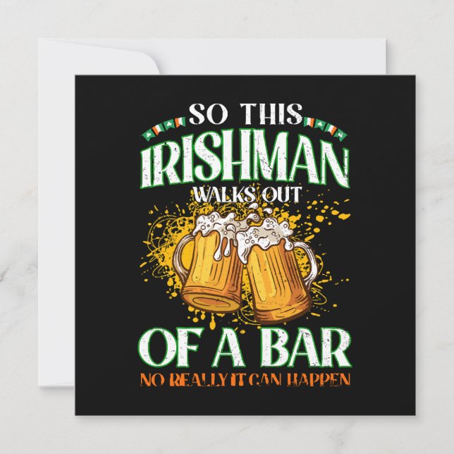 Irlandais buvant de la bière St. Patrick's Day (Devant)
