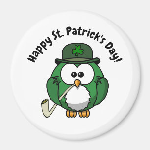 Irlandais Chouette Cercle Magnet