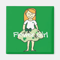 Irlandais Flower Girl Magnet