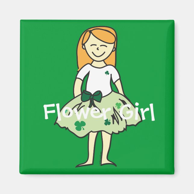 Irlandais Flower Girl Magnet (Devant)