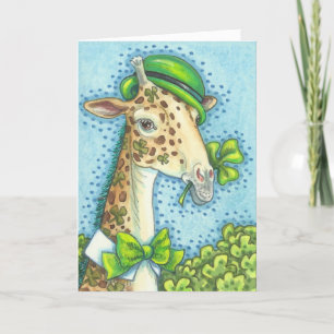 IRLANDAIS GIRAFFE ST. CARTE DE SALUT DU JOUR DE PA