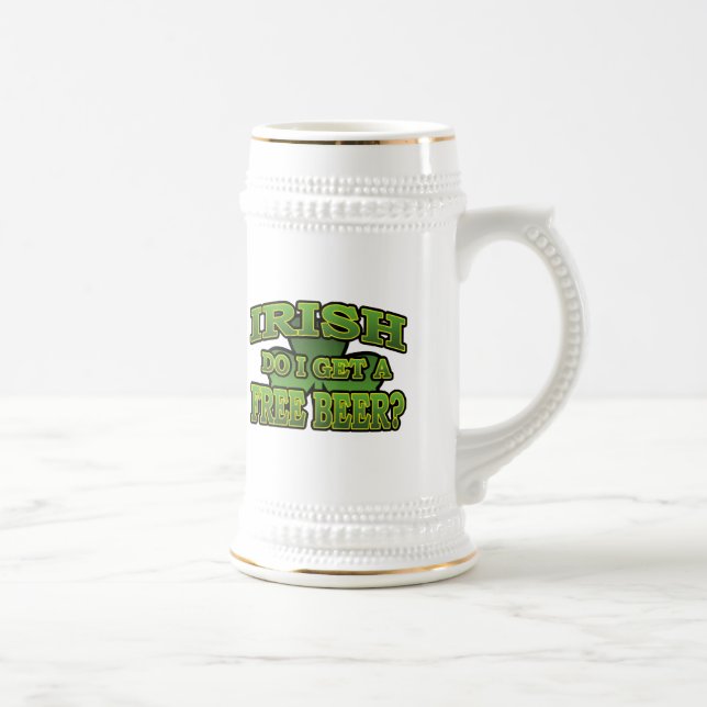 Irlandais j'obtiens une tasse de bière libre (Droite)