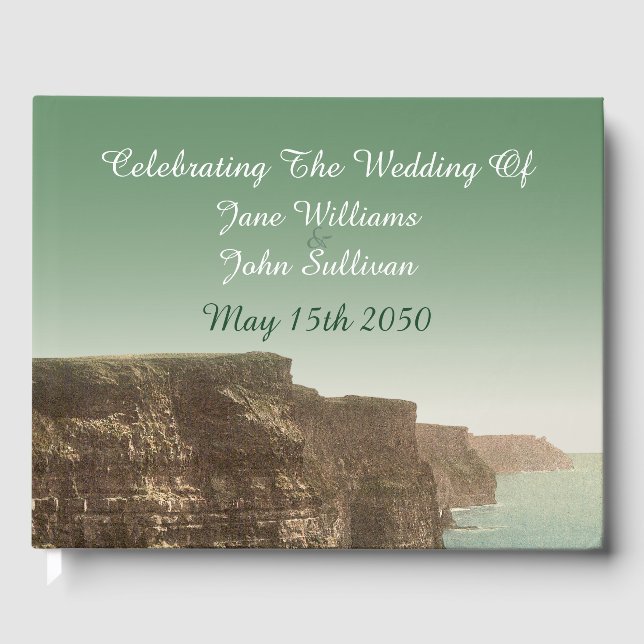 Irlandais Mariage livre d'hôtes Cliffs de Moher (Recto)