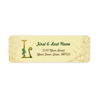 Irlandais Monogramme L Étiquette
