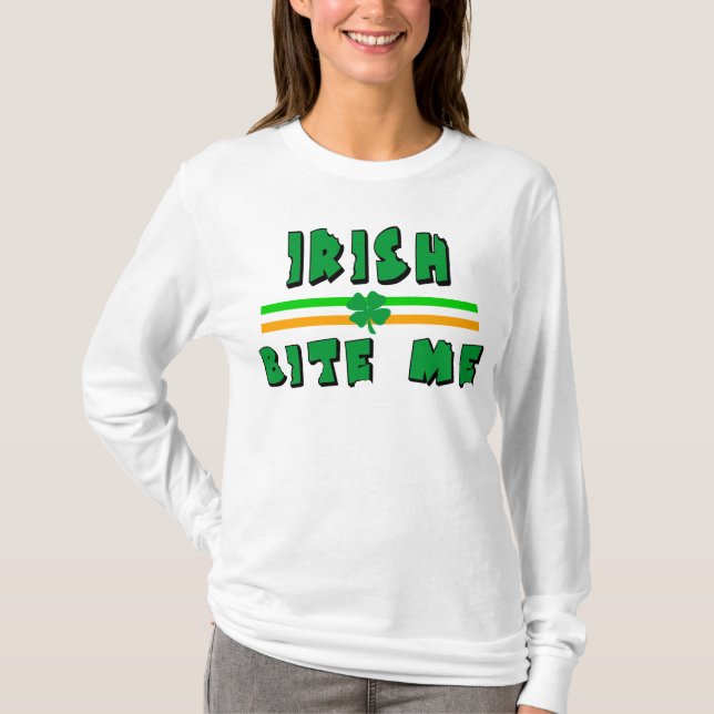 Irlandais mordez-moi T-shirt (Devant)