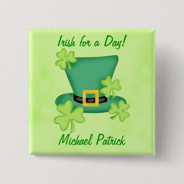 Irlandais pour un jour St. Patrick's Name Badge Pi (Devant)