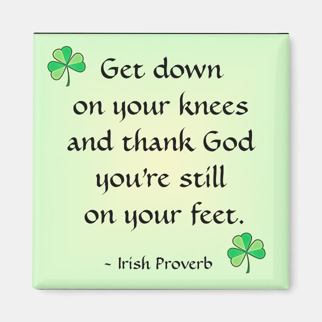Irlandais Proverbe Magnet (Devant)