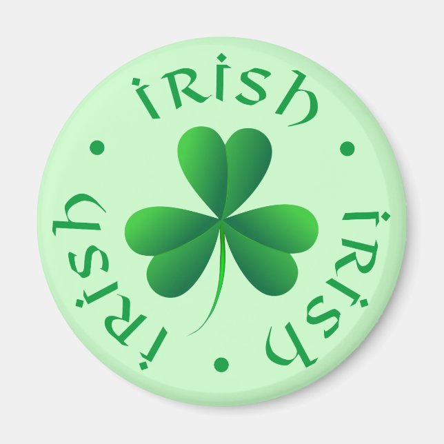 Irlandais Shamrock Magnet (Devant)