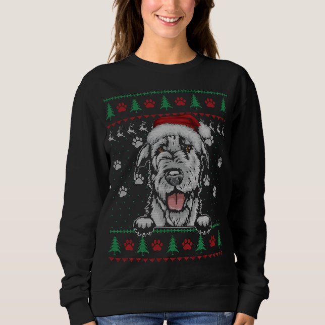 Irlandais Wolfhound Noël laid Sweat Funny Chien L (Devant)