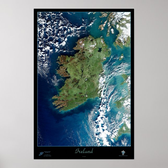 Irlande, affiche satellite Europe (Devant)