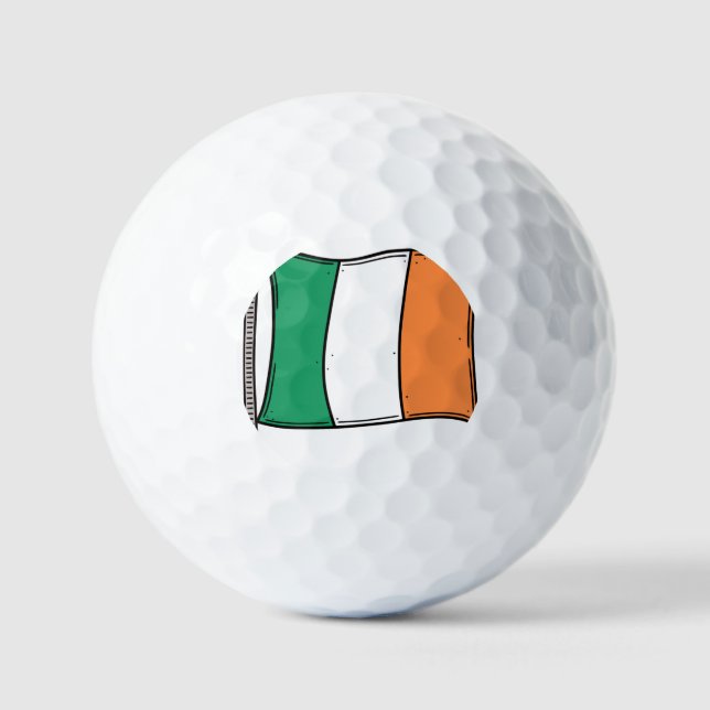 Irlande, drapeau, balle de golf ⛳ (Recto)