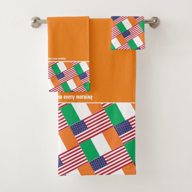 IRLANDE DRAPEAUX AMÉRICAINS Écriture personnalisée (En situation)