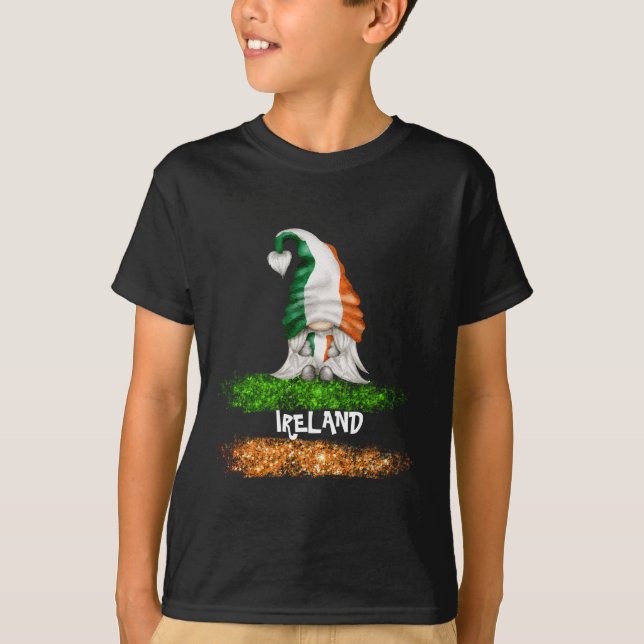 *~* IRLANDE GNOME BOY Flag T-Shirt (Devant)