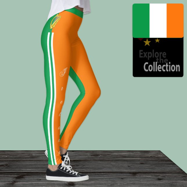 Irlande leggings de mode, drapeau irlandais /sport (Créateur téléchargé)