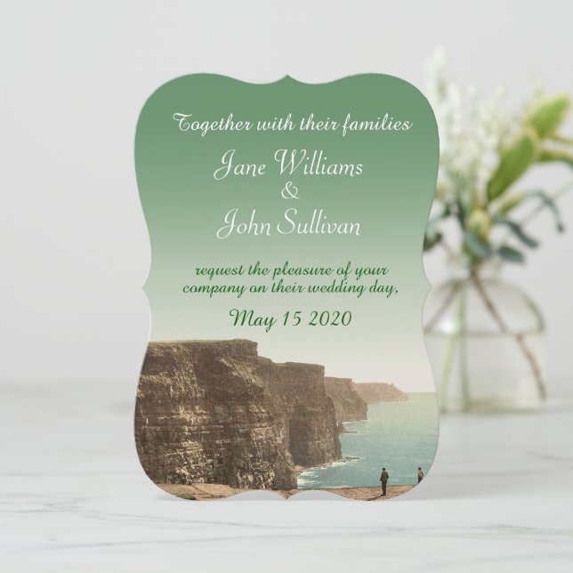 Irlande Mariage Invitations Falaises de Moher (Debout devant)