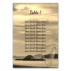 Irlande Mariage Pittoresque avec numéro de table d