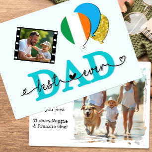 Irlande Meilleur papa jamais Carte photo, Drapeau,