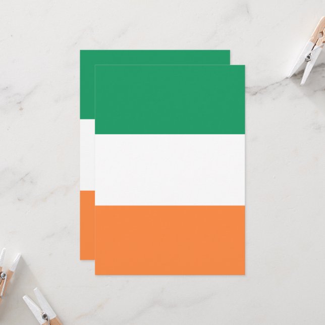 Irlande National Flag, standard irlandais, bannièr (Devant/Arrière en situation)