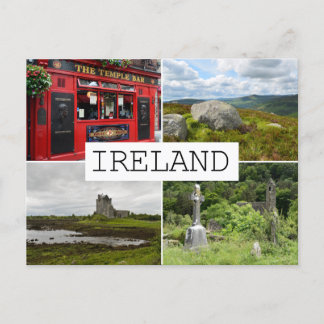 Irlande paysages carte postale collage