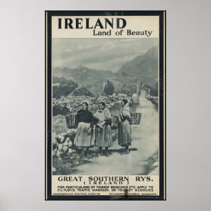 Irlande Poster Vintage voyage et Imprimés rétros