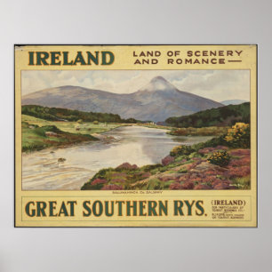 Irlande Poster Vintage voyage et Imprimés rétros