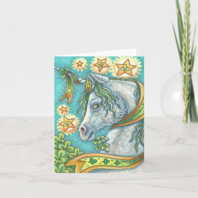 IRLANDE UNICORN HAPPY ST. CARTE DE JOUR DE PATRICK (Devant)