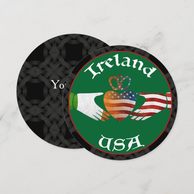 Irlande USA Claddagh Party Invitations (Devant / Derrière)