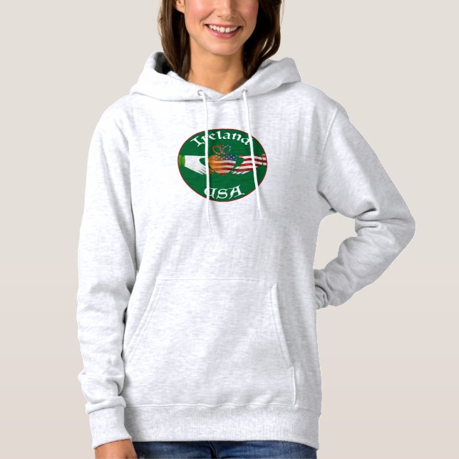 Irlande USA Claddagh Sweat - shirt à capuche (Devant)
