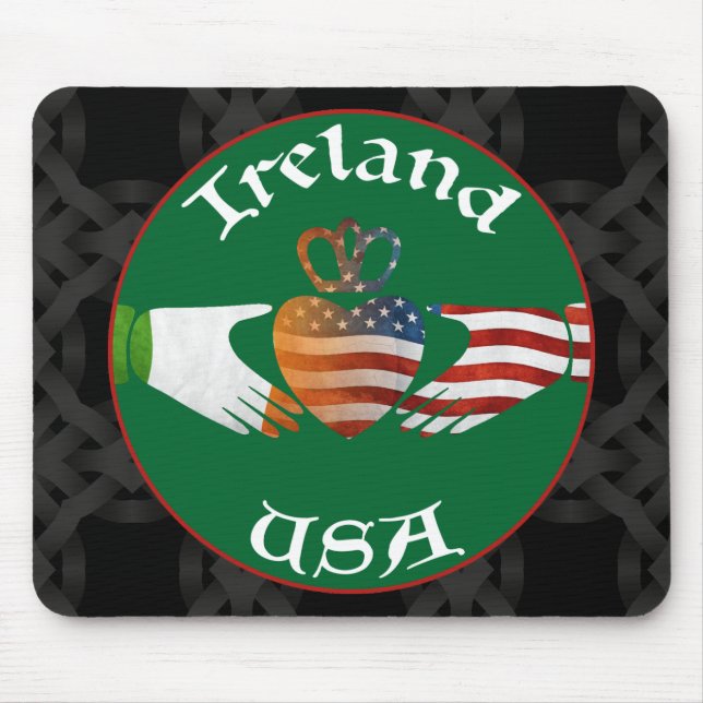 Irlande USA Claddagh Tapis de souris (Devant)