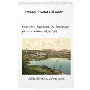 Irlande Vintage, calendrier d'images irlandaises a