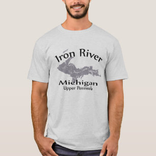 Iron River Michigan Carte Design T-shirt