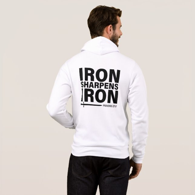 Iron Sharpens Fer Bella + Canvas Zip-Up Sweat - sh (Dos entier)