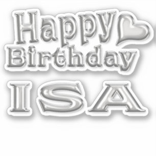 Isa Happy Birthday Autocollants