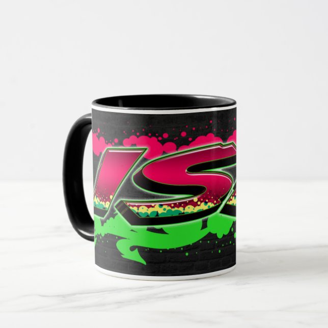 Isa prénom Graffiti red Green Tasse (Devant gauche)