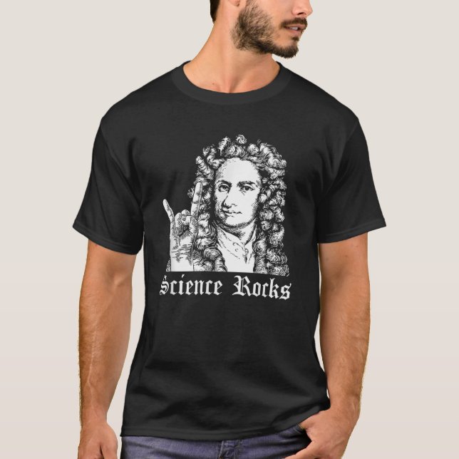 Isaac Newton Science Rocks T-Shirt (Devant)