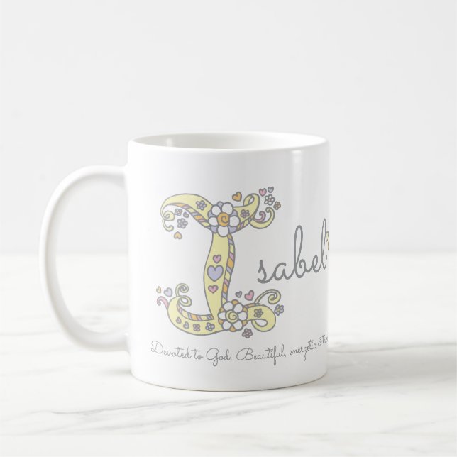 Isabel I nom et signification du monogramme mug (Gauche)