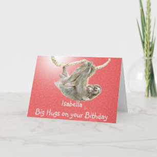 Isabella, Big Hugs sur votre Anniversaire, carte p