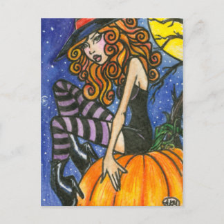 Isabella : Carte postale Halloween Witch par Faery