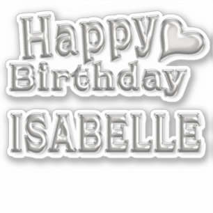 Isabelle Happy Birthday Autocollants