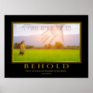 Isaiah Bible Verse Hébreu Inspiration Poster