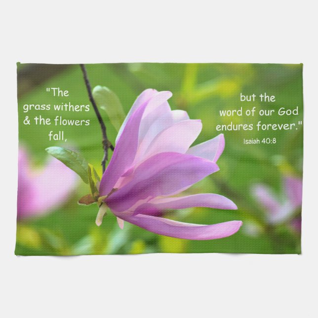 Isaïe 40:8 Serviette de cuisine (Horizontal)