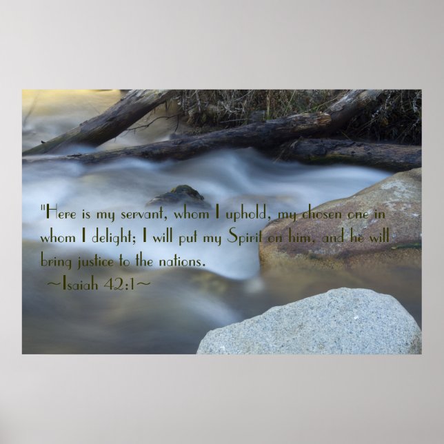 Isaïe 42:1 Poster (Devant)