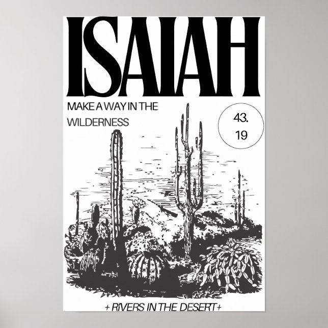 Isaïe 43:19 Affiche Frayer un chemin (Devant)