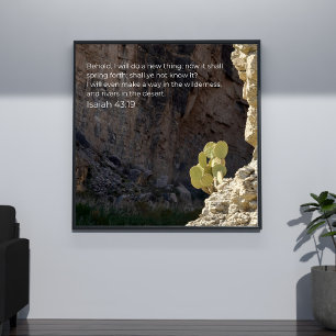Isaïe 43:19 KJV décoration murale – Affiche de ver