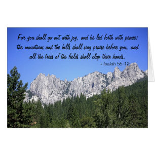 Isaïe 55:12 - Carte & Enveloppe