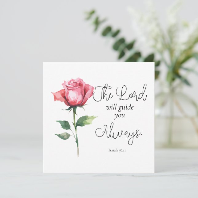 Isaïe 58:11 Bible de graduation de fleurs Verse (Debout devant)