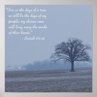Isaïe 65:22 Poster du Verset biblique