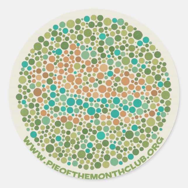 Ishihara Test pour les autocollants à tarte (Devant)