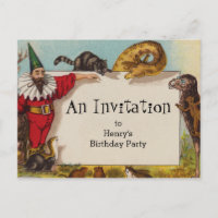 Isidore l'elfe et ses animaux carte postale