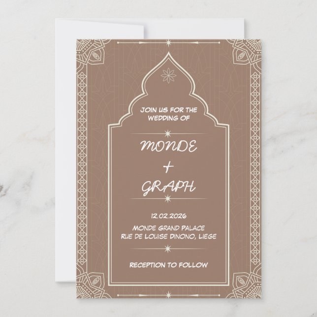Islam Wedding Invitations Art (Devant)